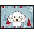 Carolines Treasures Winter Holiday White Poodle Indoor and Outdoor Mat- 18 x 27 in. BB1753MAT